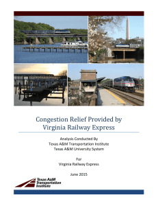 Congestion Relief Provided by Virginia Railway Express