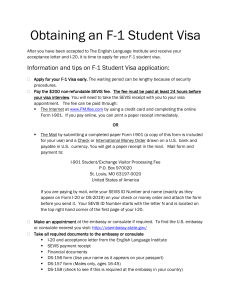Obtaining an F-1 Student Visa
