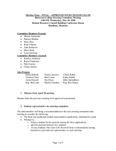 Meeting Notes – FINAL – APPROVED WITH CHANGES 10-1-09