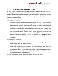 ELI Undergraduate Bridge Program