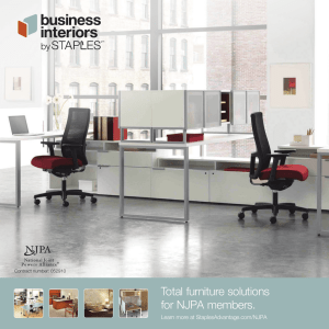 Total furniture solutions for NJPA members. Learn more at StaplesAdvantage.com/NJPA Contract number: 052910