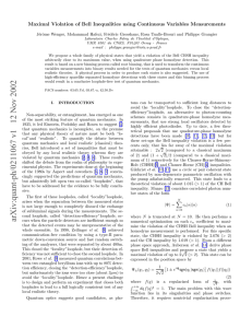 Maximal Violation of Bell Inequalities using Continuous Variables Measurements