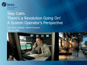 Stay Calm. There’s a Revolution Going On! A System Operator’s Perspective
