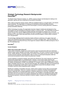 Strategic Technology Research Backgrounder ElectriNet