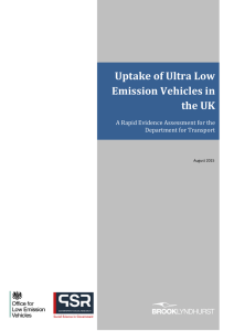 Uptake of Ultra Low Emission Vehicles in the UK