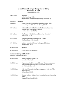 Second Annual Neuropsychology Research Day September 10, 2004