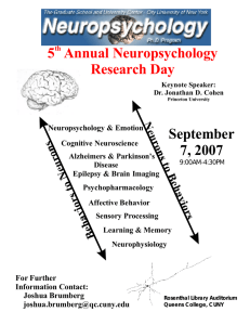 September 7, 2007 5 Annual Neuropsychology Research Day