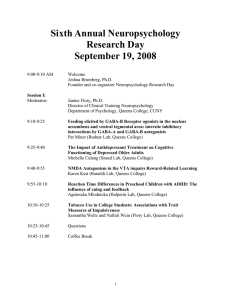 Sixth Annual Neuropsychology Research Day September 19, 2008