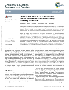 Development of a protocol to evaluate chemistry instruction