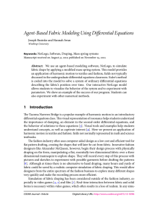 Agent-Based Fabric Modeling Using Differential Equations