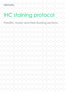 IHC staining protocol  Paraffin, frozen and free-floating sections