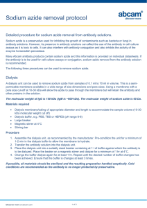 Sodium azide removal protocol