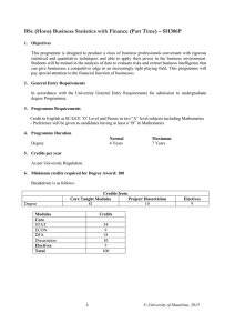 BSc (Hons) Business Statistics with Finance (Part Time) – SH306P