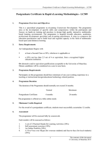 Postgraduate Certificate in Rapid eLearning Methodologies - LC509