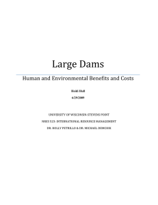 Large Dams Human and Environmental Benefits and Costs