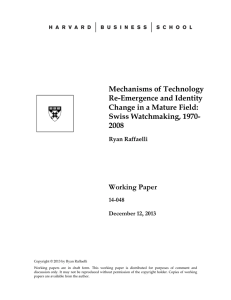 Mechanisms of Technology Re-Emergence and Identity Change in a Mature Field: