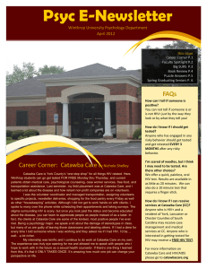 Psyc E-Newsletter Winthrop University Psychology Department  April 2012 