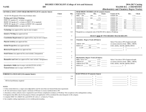 NAME ID# GENERAL EDUCATION REQUIREMENTS (35-41 semester hours) REQUIRED COURSES (43-44 semester hours)