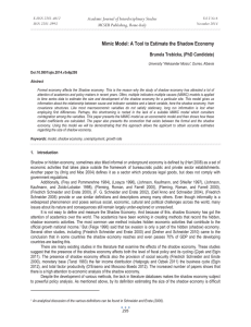 Mimic Model: A Tool to Estimate the Shadow Economy