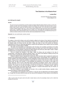 Time Distortions in the Albanian Novel Academic Journal of Interdisciplinary Studies