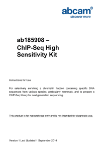 ab185908 – ChIP-Seq High Sensitivity Kit