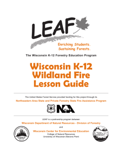 12 Wisconsin K- Wildland Fire Lesson Guide