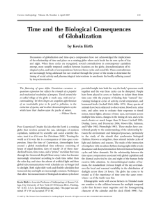 Time and the Biological Consequences of Globalization by Kevin Birth