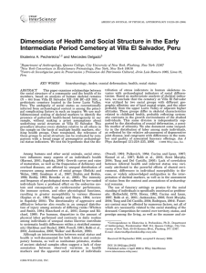 Dimensions of Health and Social Structure in the Early