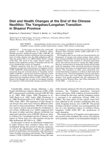 Diet and Health Changes at the End of the Chinese