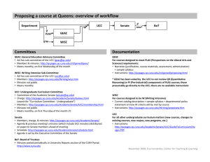 Proposing a course at Queens: overview of workflow  Committees Documentation Department