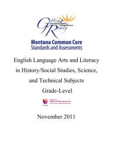 English Language Arts and Literacy in History/Social Studies, Science, and Technical Subjects Grade-Level