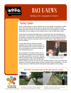 BACI E-NEWS Spring Update Building Active Communities Initiative