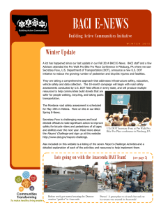 BACI E-NEWS Winter Update Building Active Communities Initiative