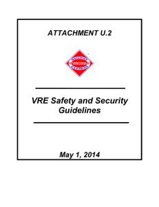VRE Safety and Security Guidelines ATTACHMENT U.2