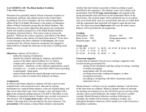 AAS 345/HSTA 345: The Black Radical Tradition