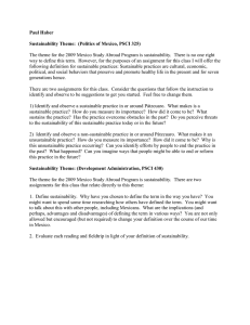 Paul Haber  Sustainability Theme:  (Politics of Mexico, PSCI 325)