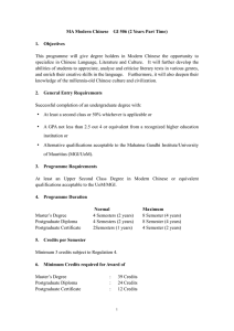 MA Modern Chinese    GI 506 (2 Years...  1.  Objectives