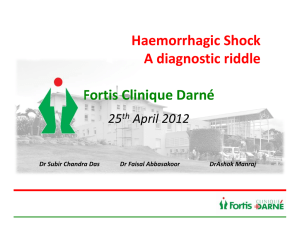Fortis Clinique Darné Haemorrhagic Shock A diagnostic riddle 25
