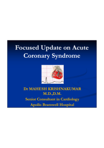 Focused Update on Acute Coronary Syndrome