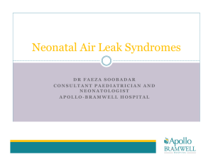 Neonatal Air Leak Syndromes
