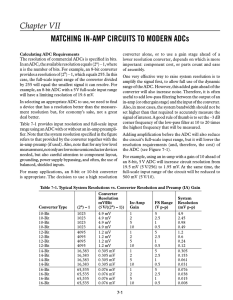 Chapter VII MATCHING IN-AMP CIRCUITS TO MODERN ADCs