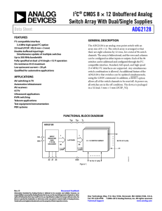 I C CMOS 8 × 12 Unbuffered Analog Switch Array With Dual/Single Supplies