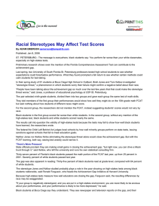 Racial Stereotypes May Affect Test Scores