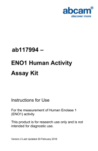 ab117994 – ENO1 Human Activity Assay Kit Instructions for Use
