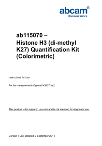 ab115070 – Histone H3 (di-methyl K27) Quantification Kit (Colorimetric)