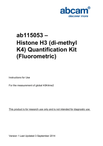 ab115053 – Histone H3 (di-methyl K4) Quantification Kit (Fluorometric)