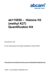 ab115050 – Histone H3 (methyl K27) Quantification Kit