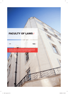 FACULTY OF LAws / 104 Law