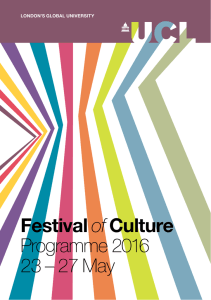Festival Programme 2016 23 – 27 May london’s global university