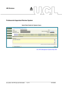 HR Division Professorial Appraisal Review System  ______________________________________________________________________________